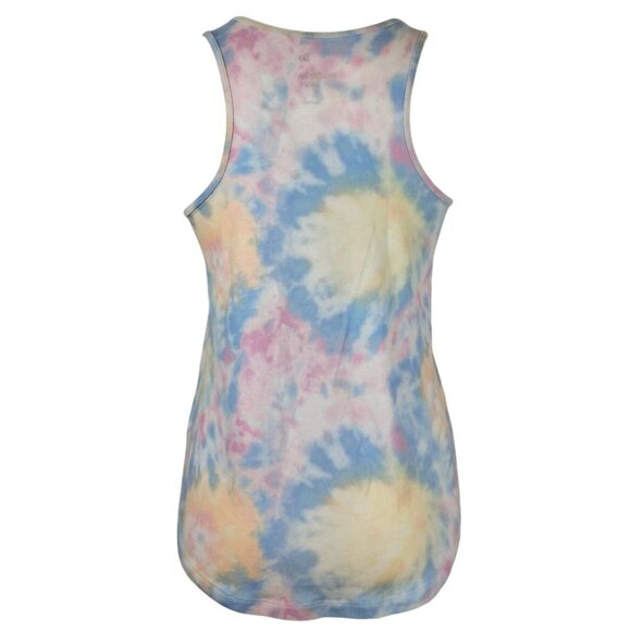 So Womens XS Pastel Tie-Dye High Neck Sleeveless Tank Top - Picture 3 of 5